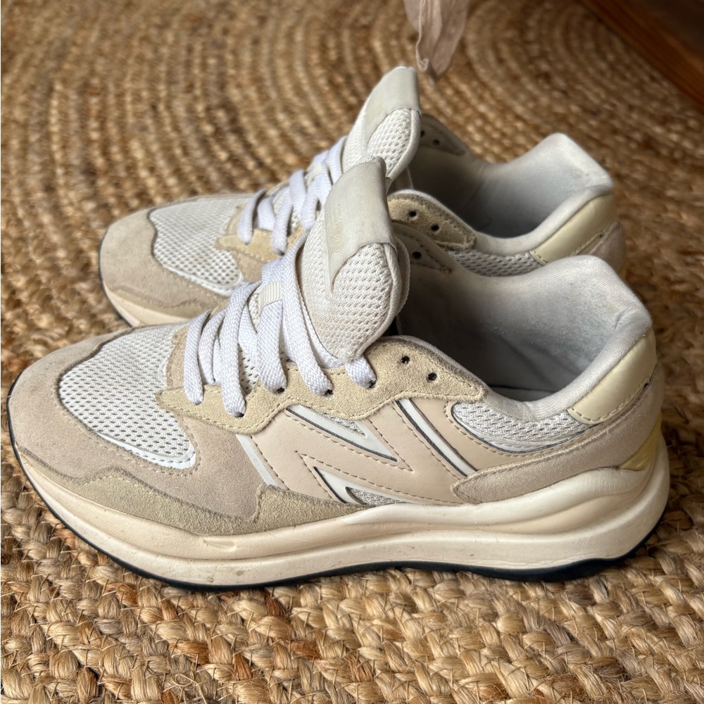 New Balance 57/40 Cream Sneaker - Picture 2 of 7